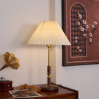 Walnut Brass | Elegant Modern Table Lamp for Bedside and Living Room 1