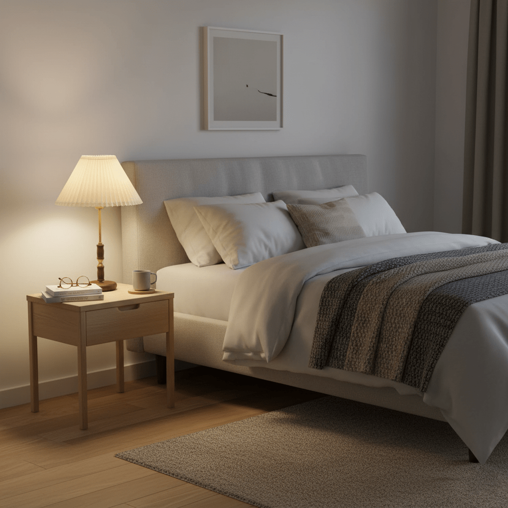 Walnut Brass | Elegant Modern Table Lamp for Bedside and Living Room 6