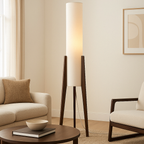 Walnut Elegance | Modern Natural Wood Floor Lamp for Living Room 1