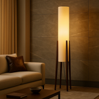 Walnut Elegance | Modern Natural Wood Floor Lamp for Living Room 4