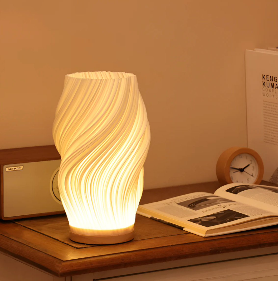 WaveLight | Elegant Dimmable Modern Table Lamp for Bedside & Living Room 0