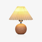Wooden Pleated Design | Elegant Vintage Table Lamp for Living Room 1