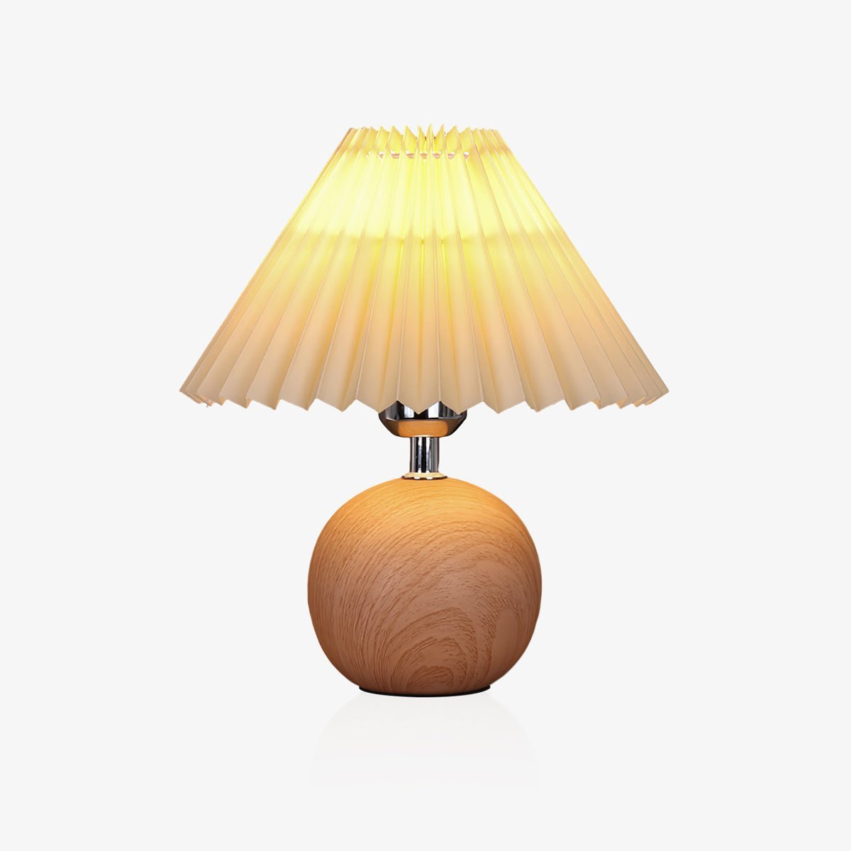 Wooden Pleated Design | Elegant Vintage Table Lamp for Living Room 1