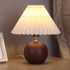 Wooden Pleated Design | Elegant Vintage Table Lamp for Living Room 3