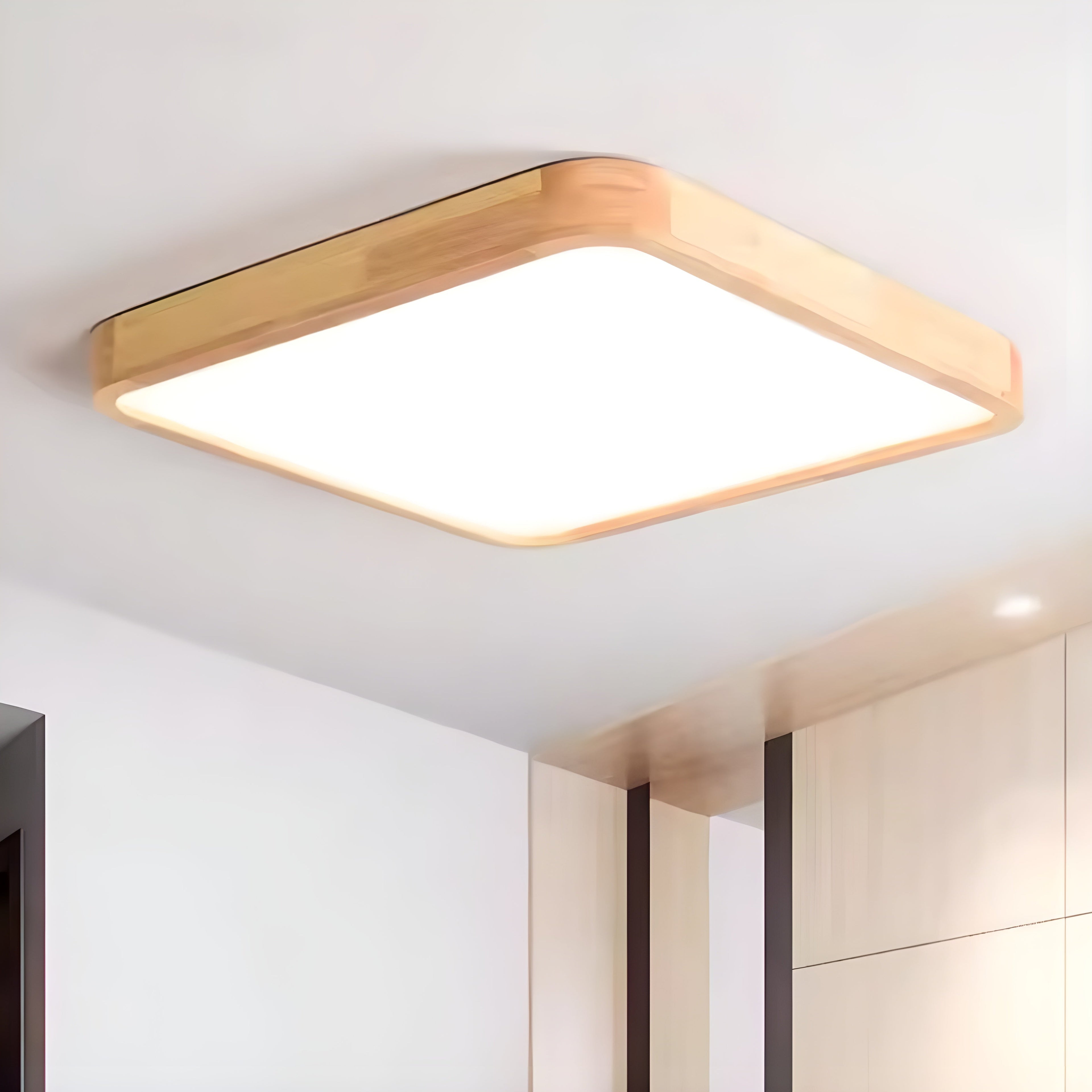 WoodlandGlow | Modern Geometric Flush Mount LED Ceiling Light Fixture 3
